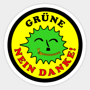 Grüne Nein Danke /Zensur Sticker